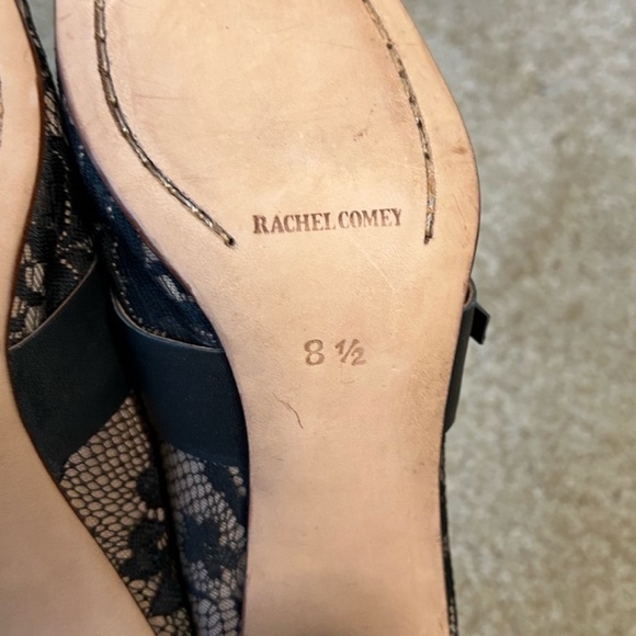 Rachel Comey Black Lace Vermillion Western Concho Buckle Mules - Picture 6 of 7